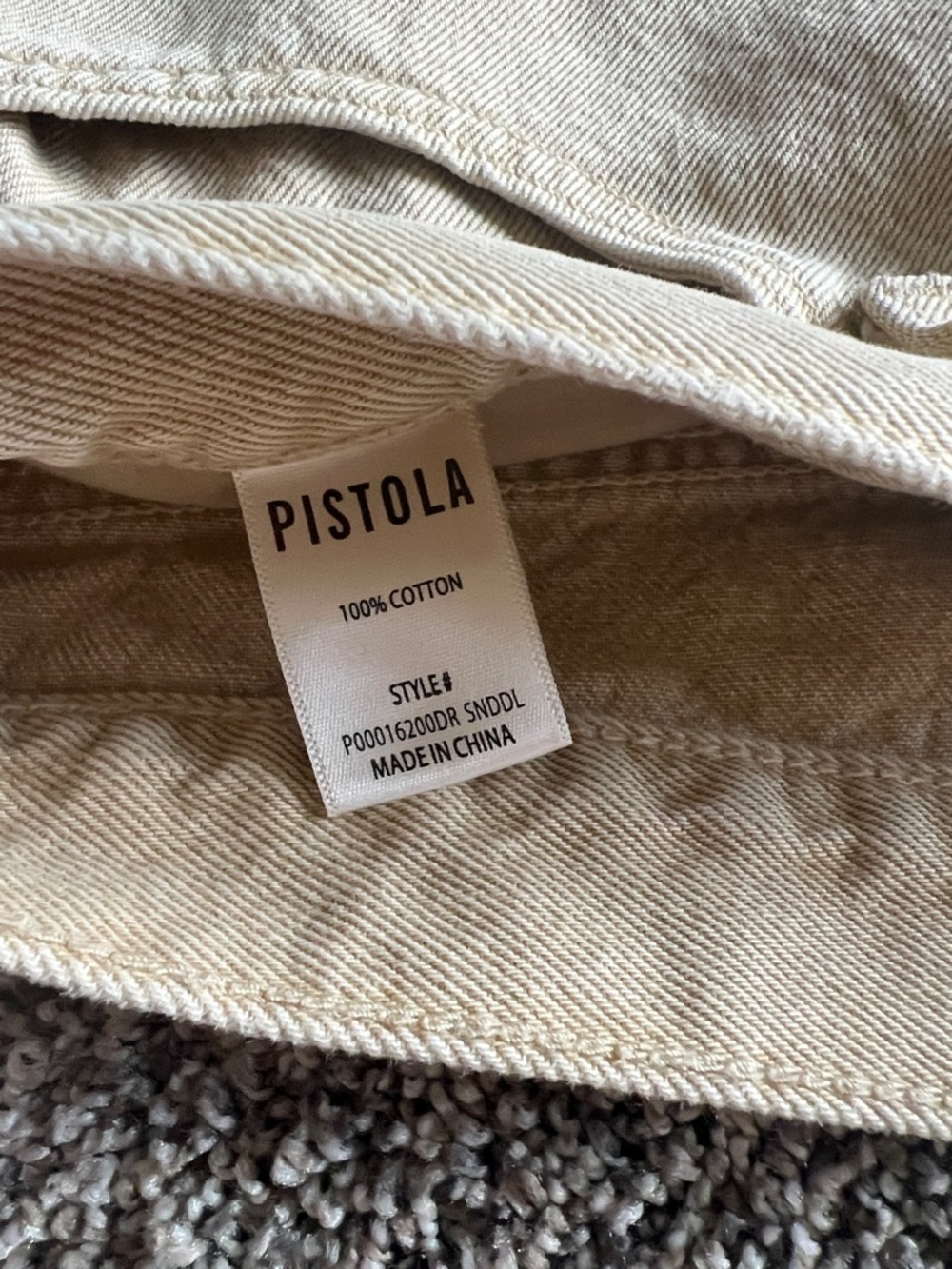 Pistola Lexi mid rise bowed straight - sand dollar - Picture 5 of 6